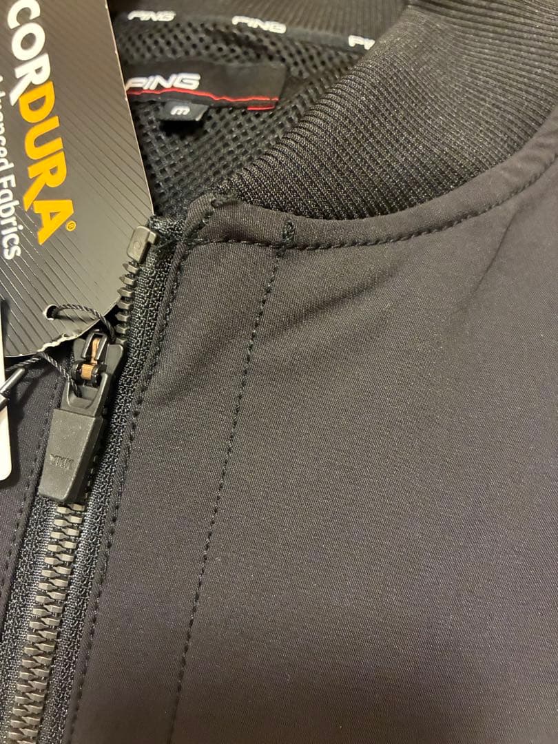 【新品タグ付】　PING ゴルフブルゾン M ブラック コーデュラ素材