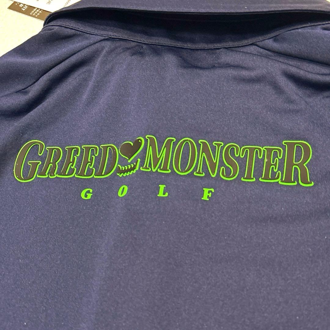 【新品タグ付/メンズM】GREED MONSTER　ポロシャツ　ゴルフウェア　紺