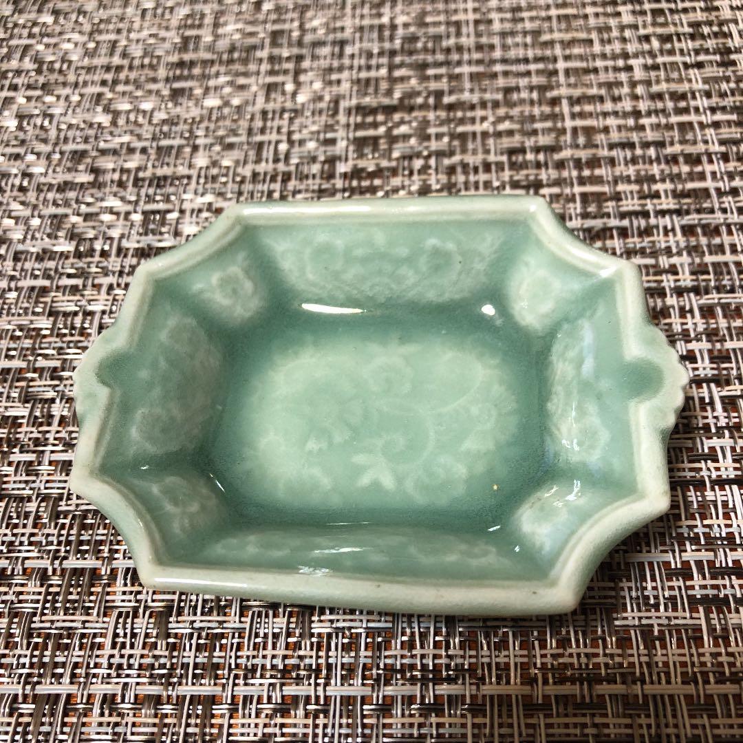骨董 貴重品 古三田青磁豆皿　レア物