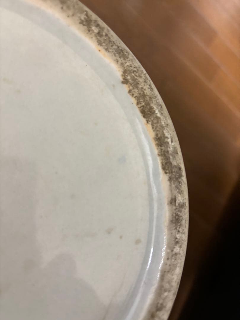 中国古美術品　清時代　手絵　青花山水楼閣風景文瓶 染付　37cm