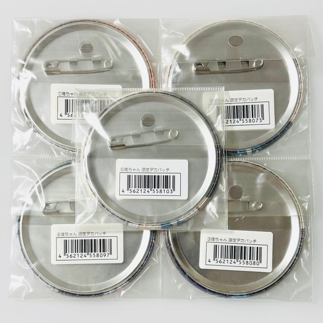 けいおん!! TBS限定 平沢唯 缶バッジ5種 唯ちゃん 限定デカバッチ