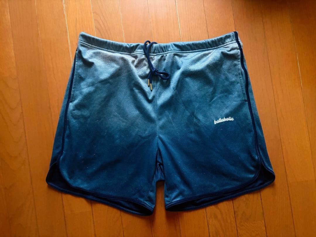 ballaholic Gradation Mesh Zip Shorts 濃紺
