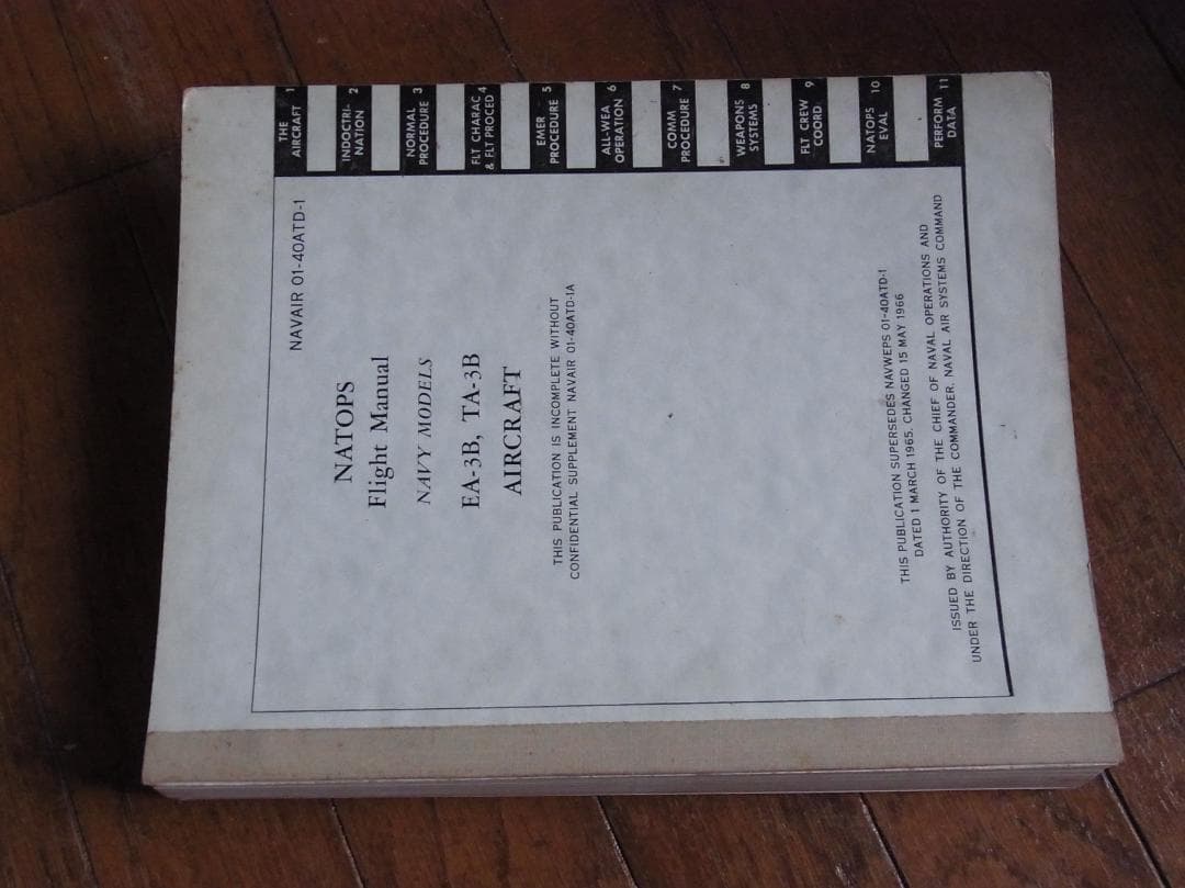 1967年米海軍ダグラスEA-3B, TA-3B フライトマニュアル