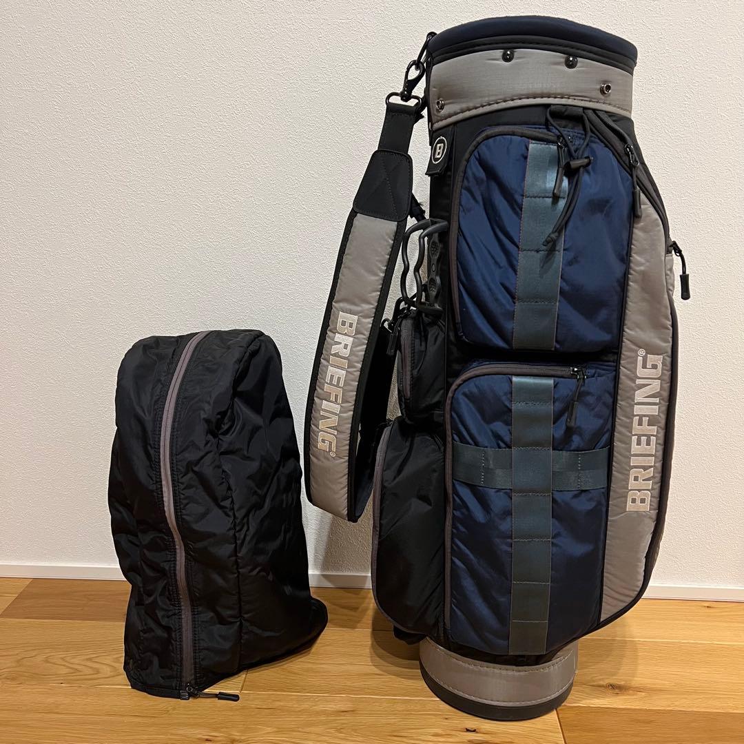 BRIEFING ブリーフィング キャディバッグ ネイビー グレー コンビ