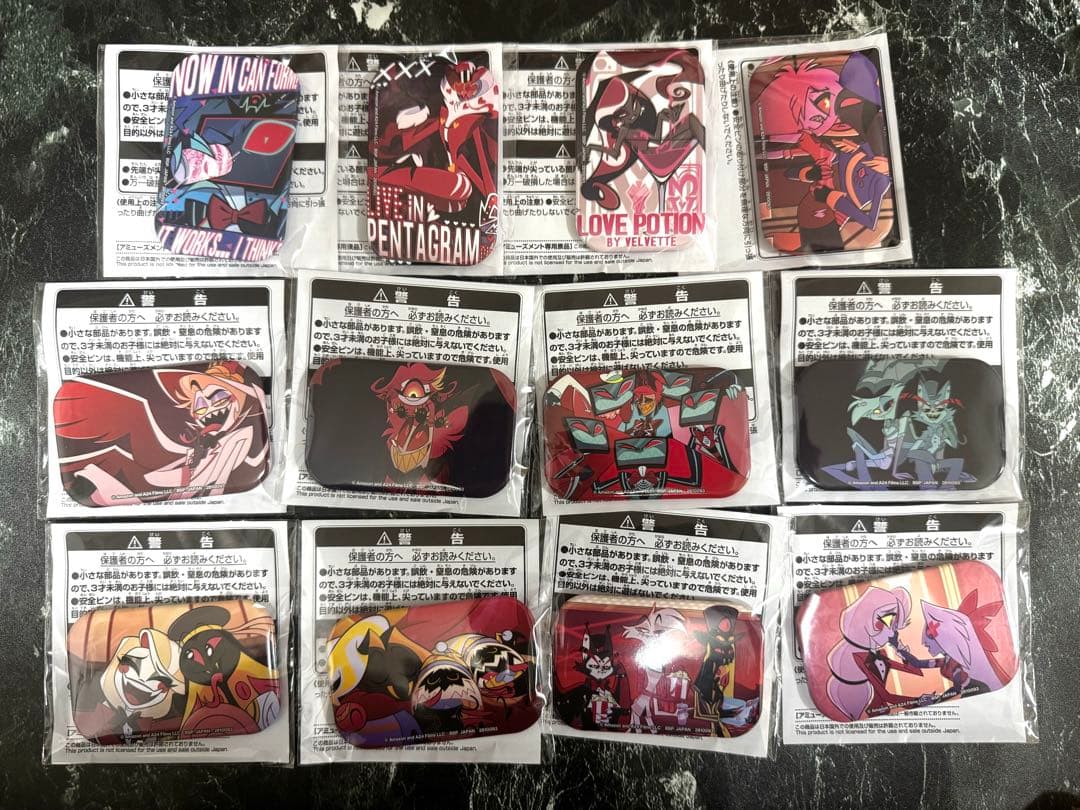 ハズビン・ホテルへようこそ　スクエア缶バッジ フルコンプ 全１２種セット