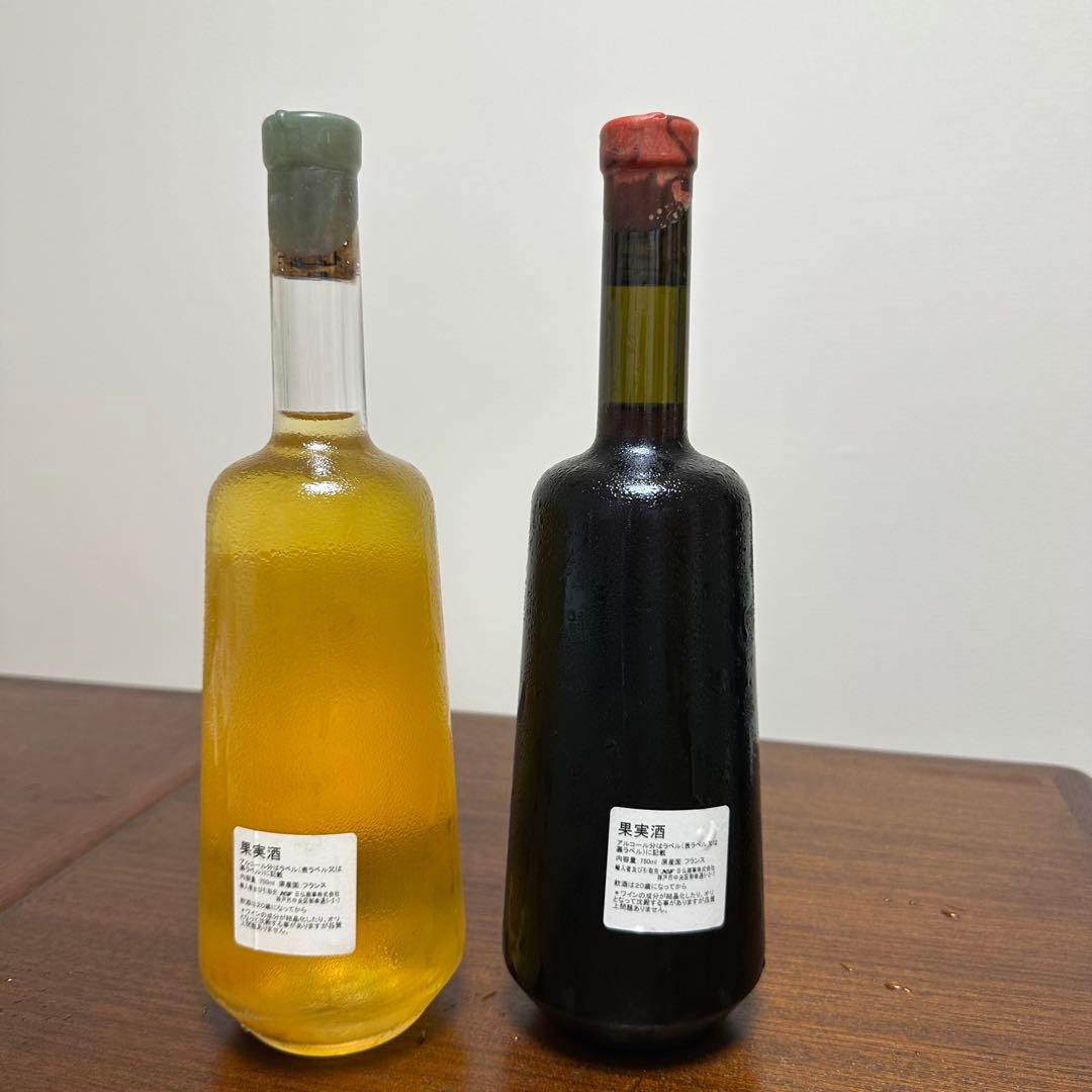 白ワインと赤ワインのセット