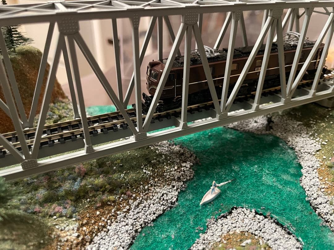 Nゲージ トラス橋ミニジオラマ　EF58機関車付き