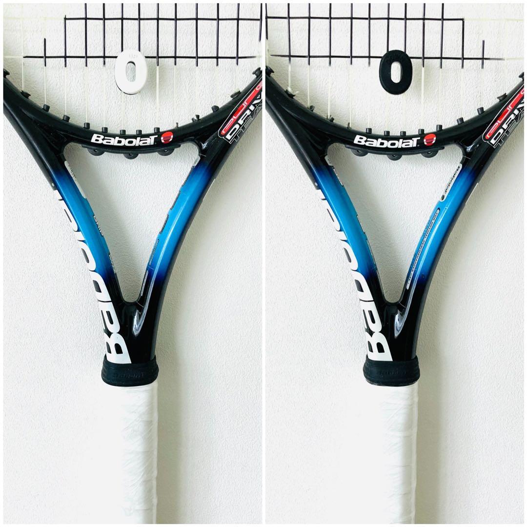 【希少】バボラ『ピュアドライブチーム』テニスラケット／G2／ブルー／初心者／美品