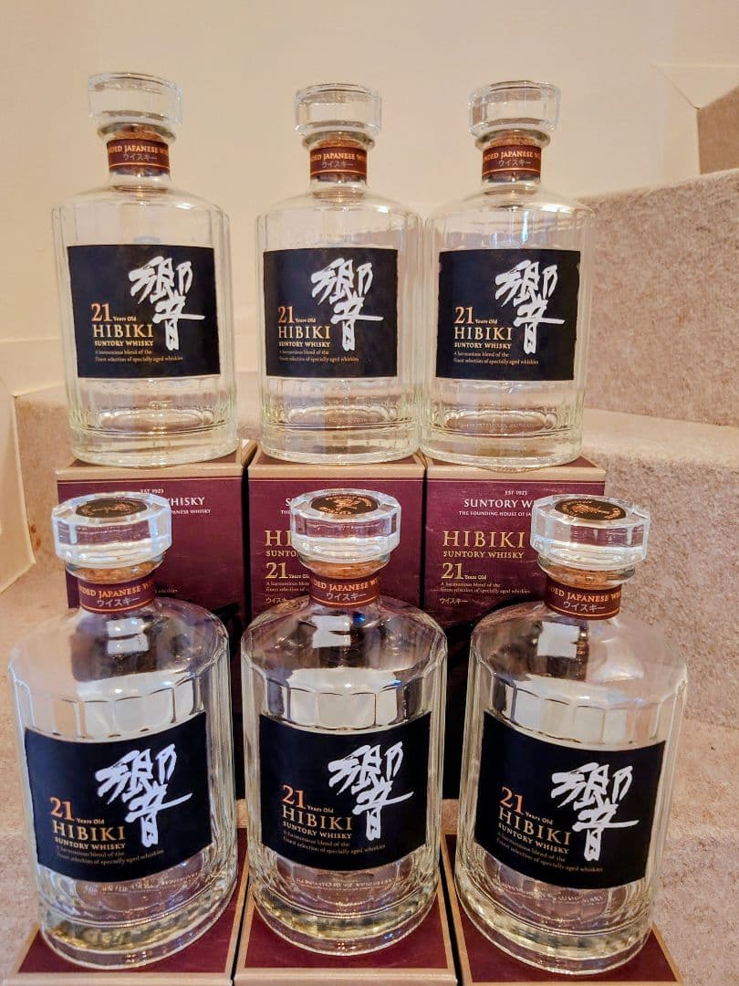 サントリー響21年空瓶6本セット㉘紙箱付