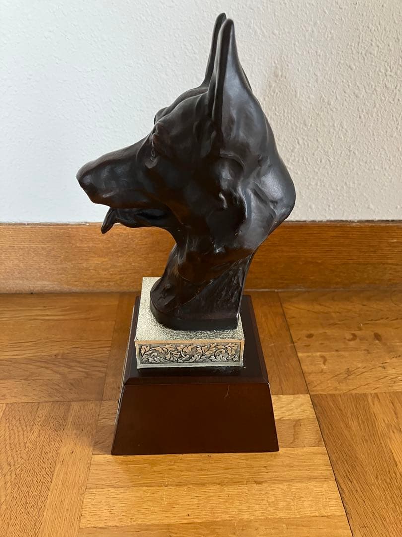 犬 トロフィー 第16回 優勝旗争奪訓練競技会 オブジェ 置き物 dog