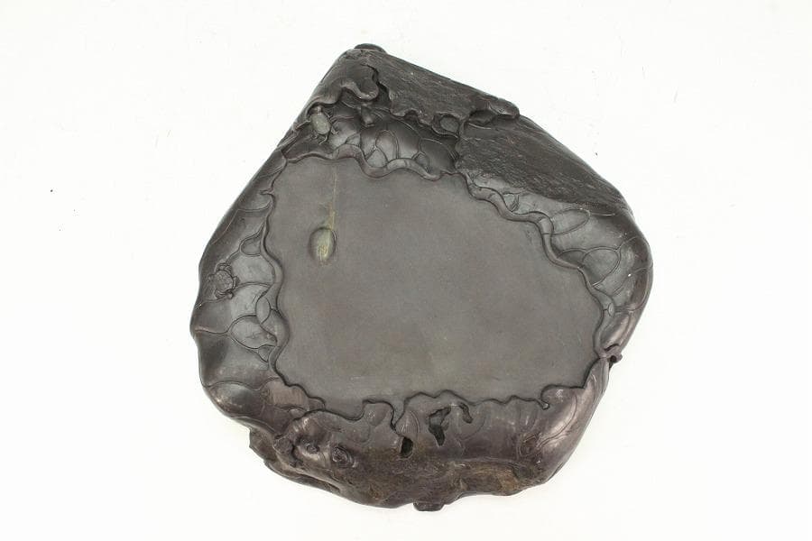 中国美術 硯 蓮 端渓 紫檀箱 文房具(K-LC729)