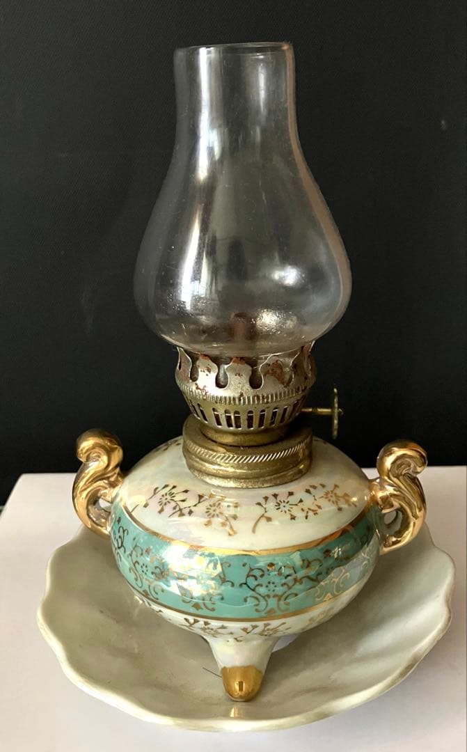 未使用品　陶器製装飾ランプ　アルコールランプ　レトロ