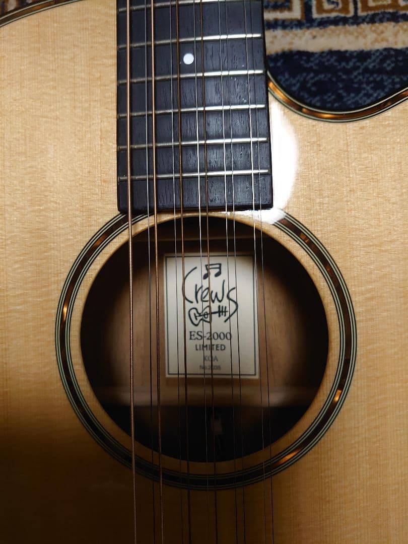 12弦アコースティックギターCrewsManiacSoud 限定KOAモデル