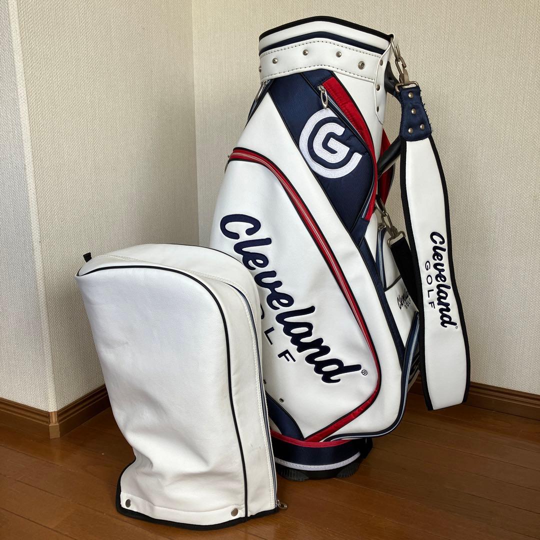 AB-199 クリーブランド キャディバッグ 6分割カート型 ホワイト 送料無料