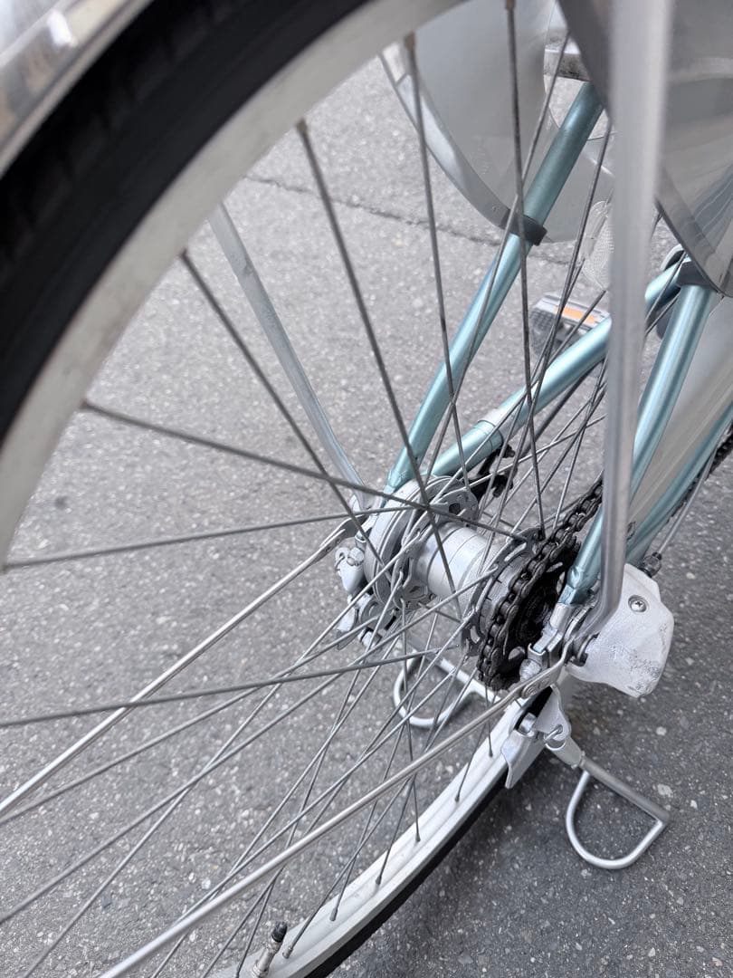 大阪府　パナソニック　水色 電動アシスト自転車 シティタイプ