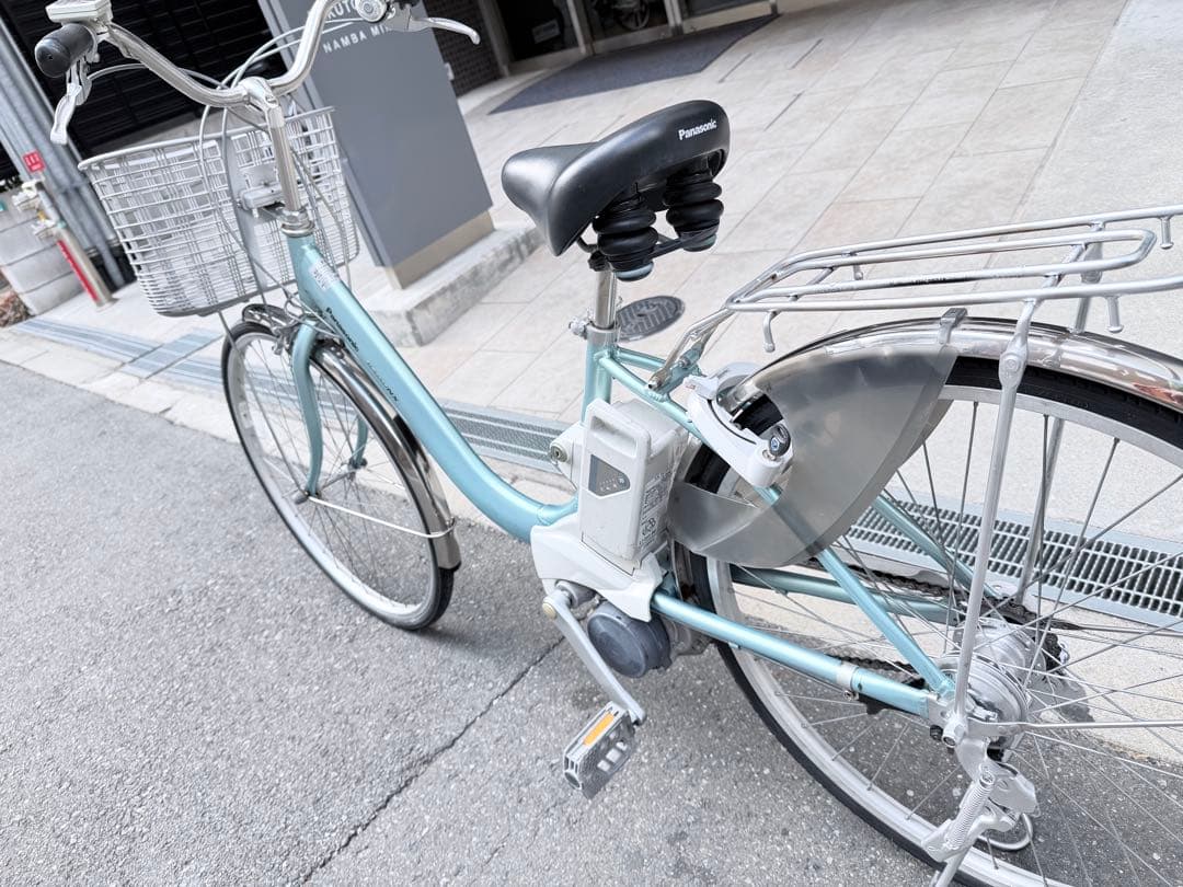 大阪府　パナソニック　水色 電動アシスト自転車 シティタイプ