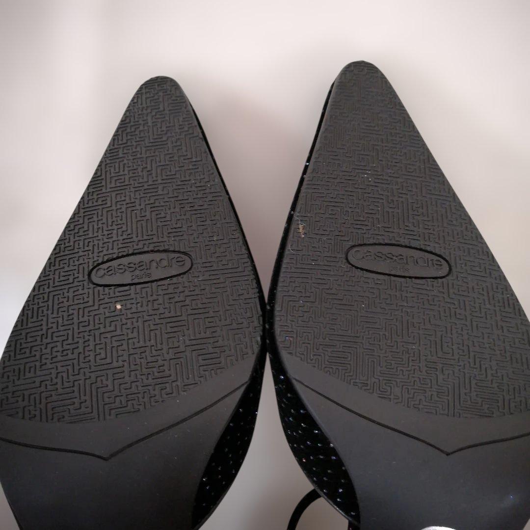 美品 社交ダンス ベロア パンプス シューズ パーティー ヒール 6052