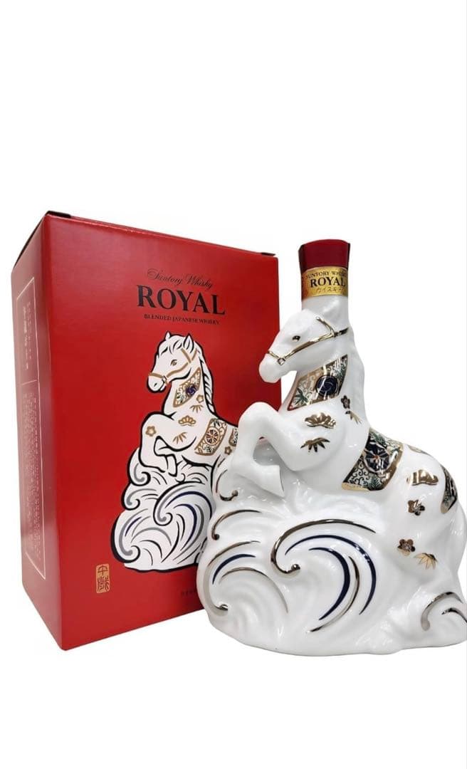  ウイスキー 馬の陶器ボトル