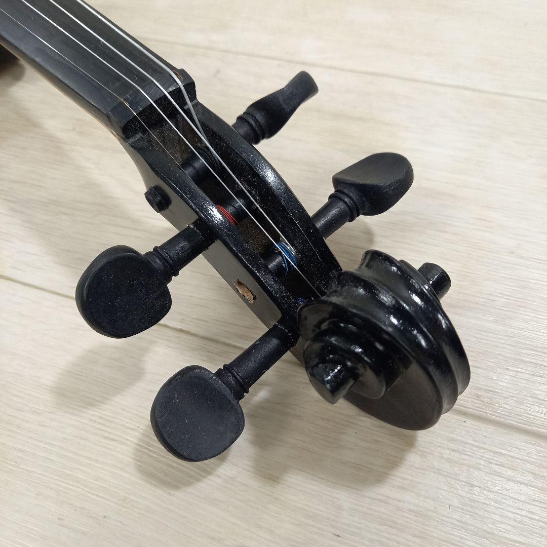 ノーブランド エレキバイオリン 4/4size メタリックブラック