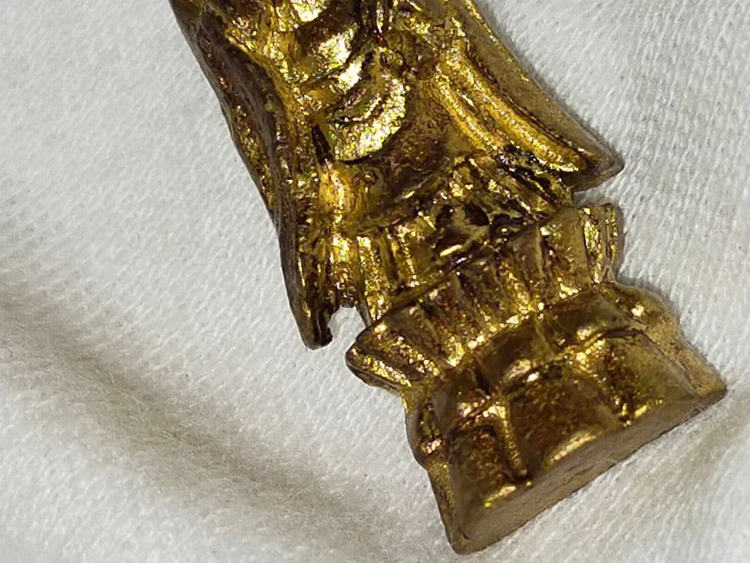 ♥本尊　釈迦像　豆仏　５体　展示台　共箱付き　お釈迦様　仏像　観音様　骨董