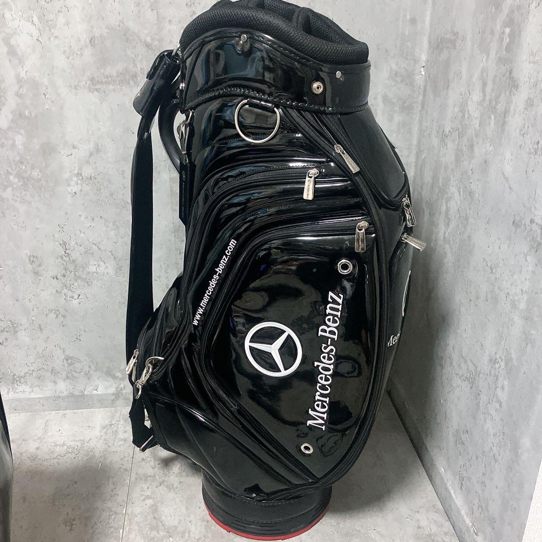 【希少・美品】メルセデスベンツ キャディバッグ エナメル 3点式