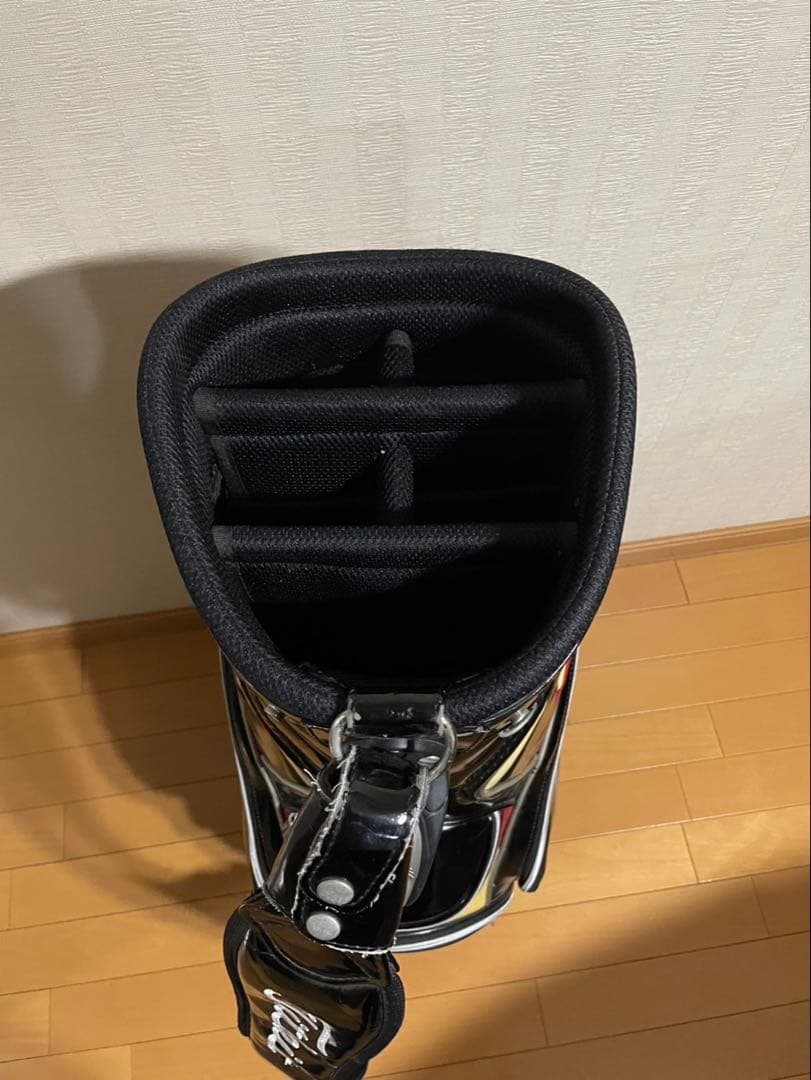 Titleist キャディバッグ 黒赤白 ストライプ