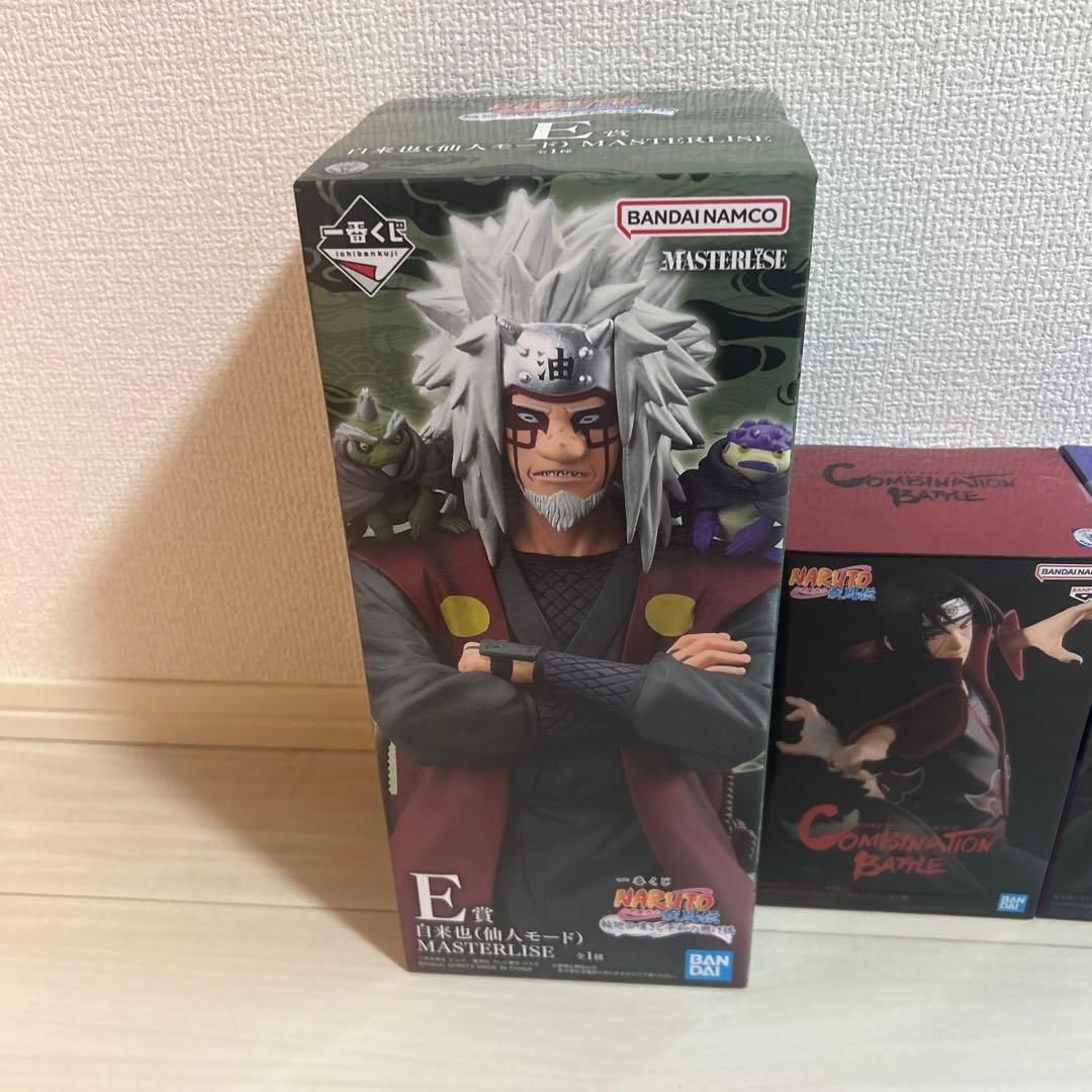 一番くじ　ナルト E賞　自来也　仙人モード アミューズメントフィギュア2体