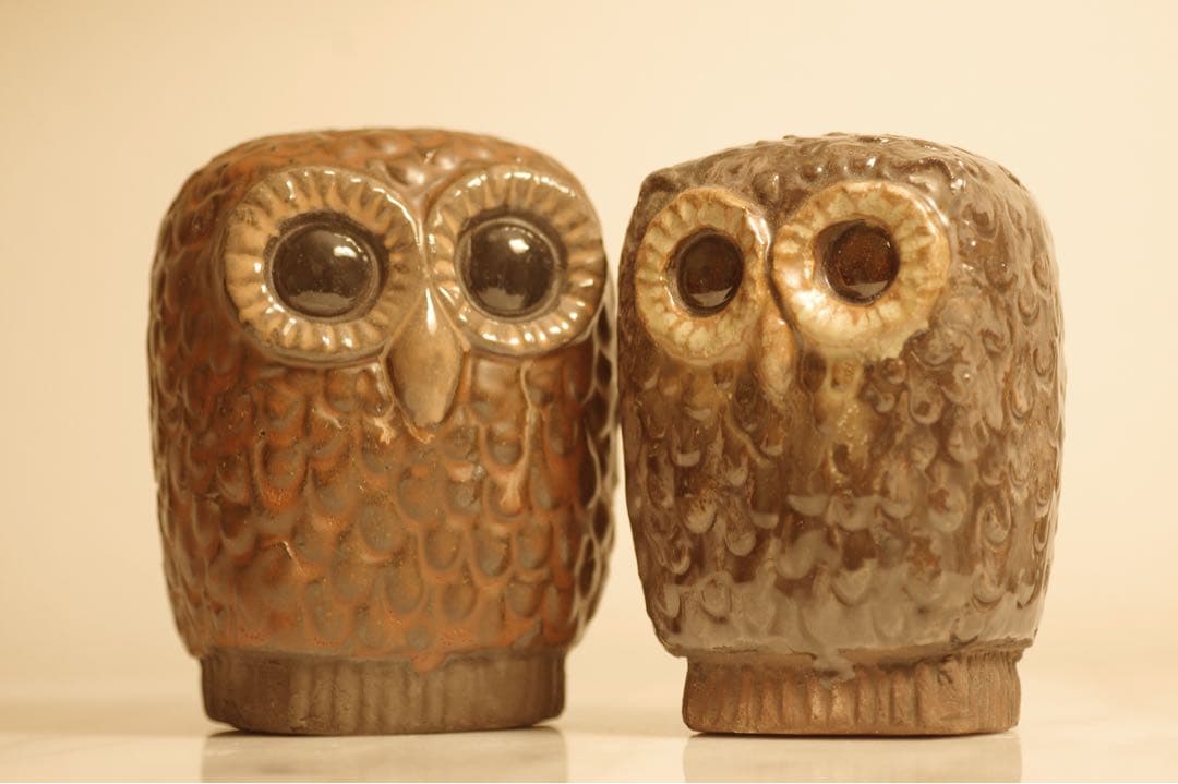 幸せを呼ぶ　ふくろう Lars Bergsten ラース・バーグステン 梟　6羽