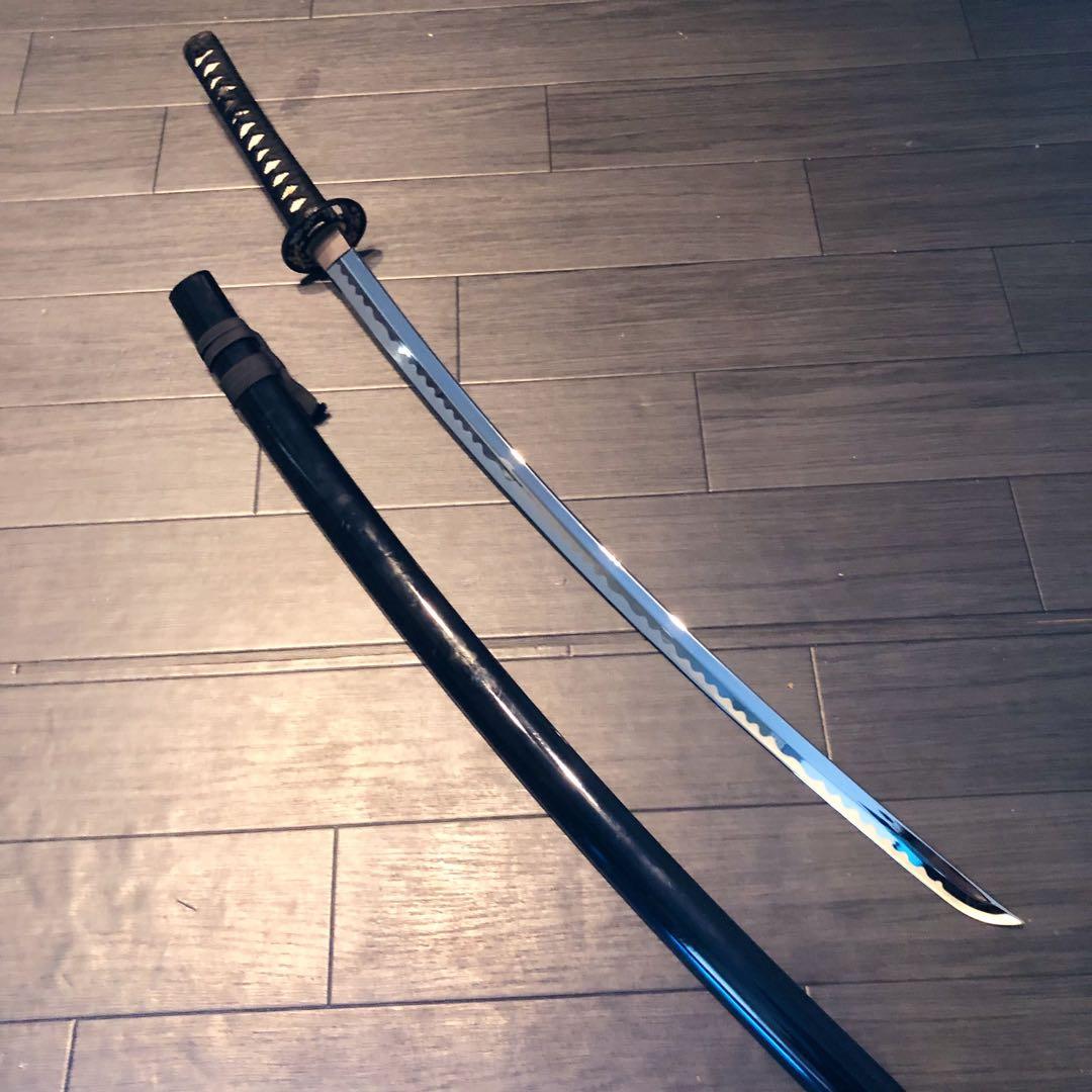 高級模造刀　太刀　本研波刃　合金　居合刀