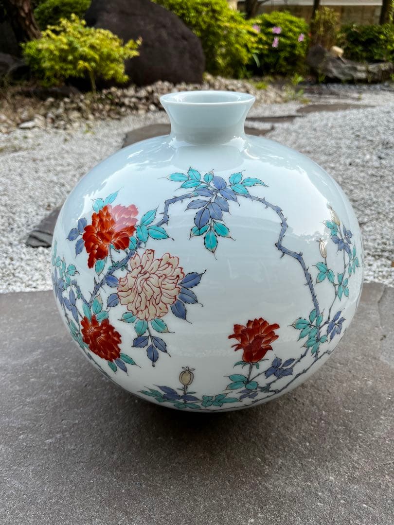 有田焼　花瓶　壺　絵付　アンティーク