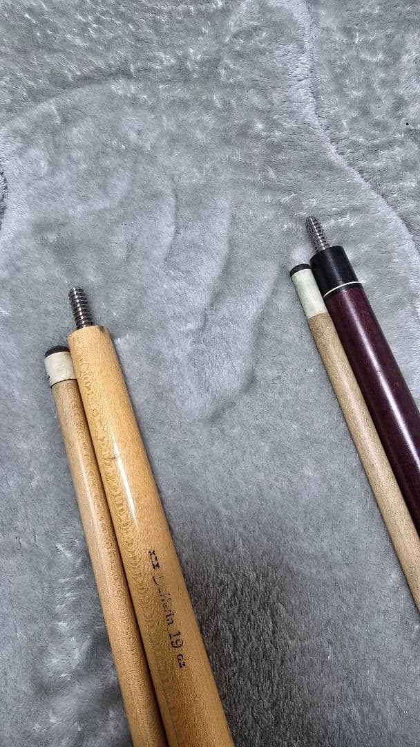 木製ビリヤードキュー 2本セット 19オンス