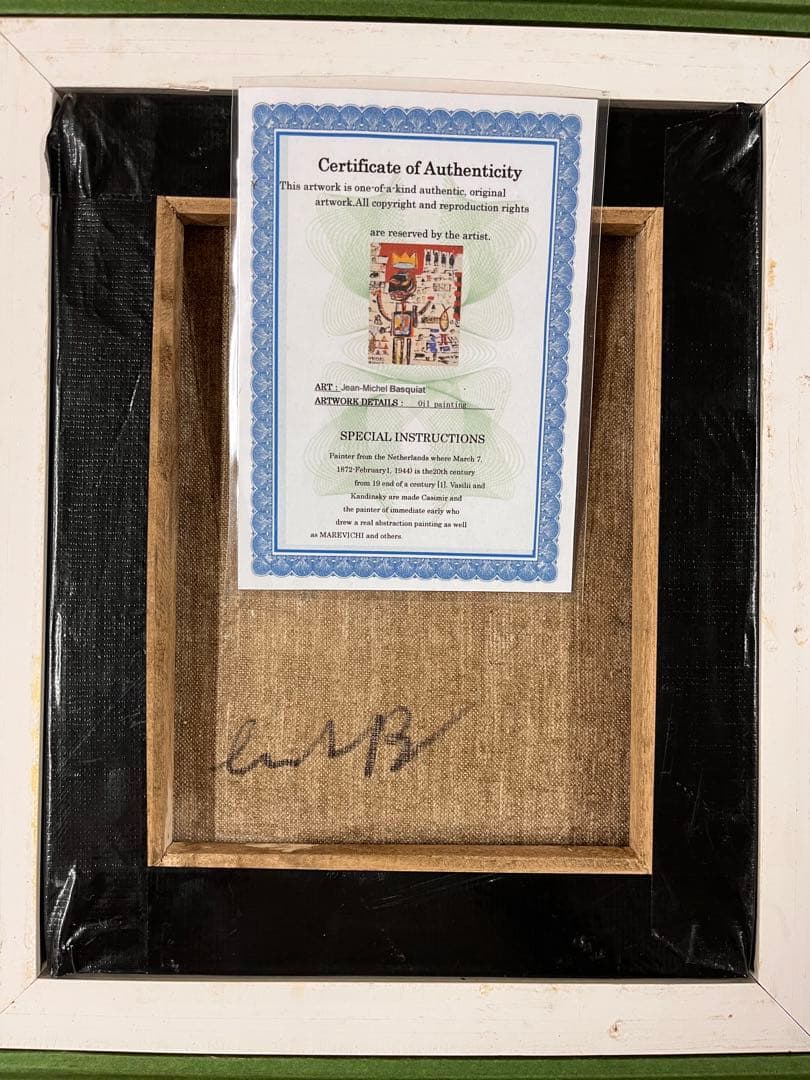 ジャン＝ミシェル・バスキア 油彩画 手描き 貴重 作者サイン