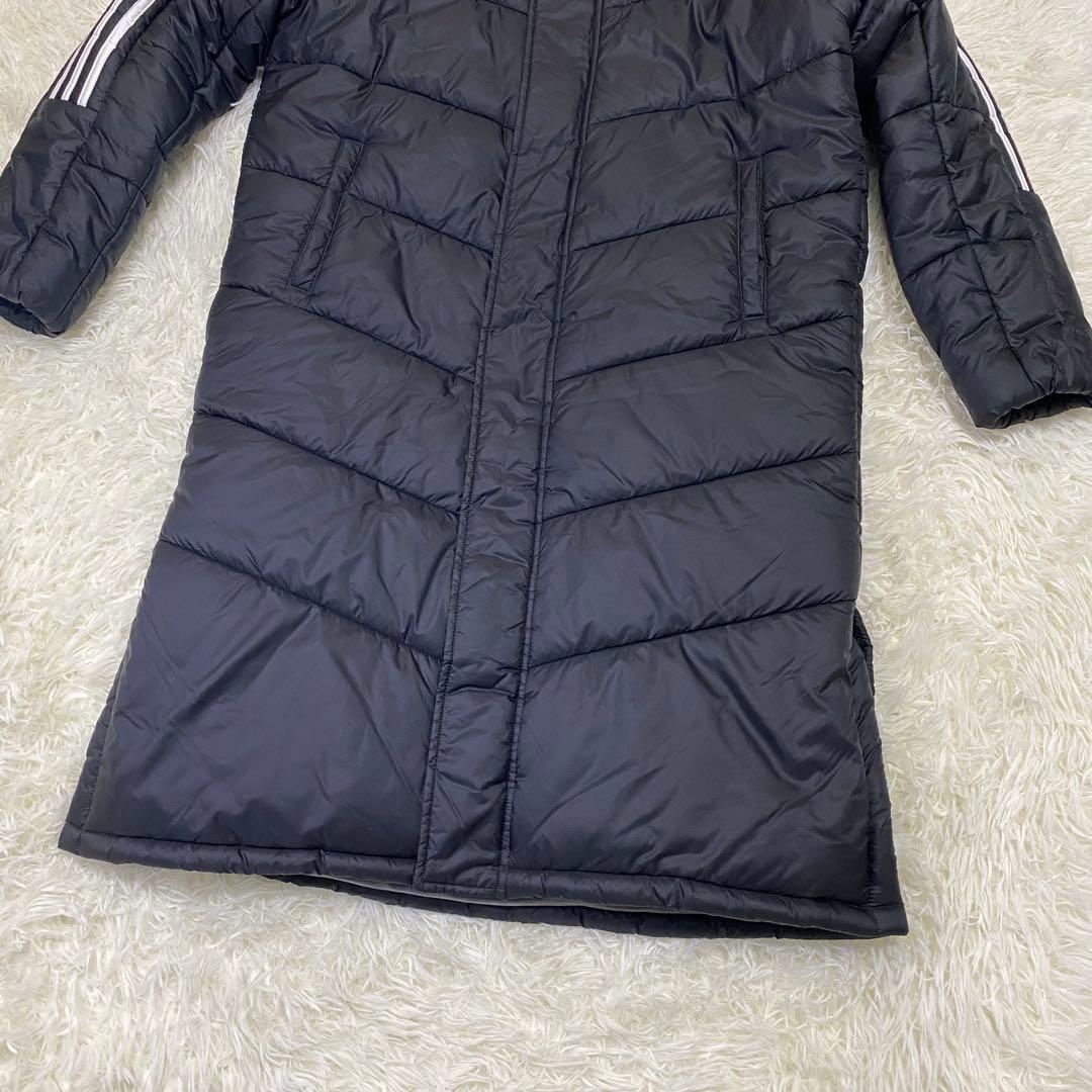【美品】adidas ダウンコート ベンチコート ブラック ec9209