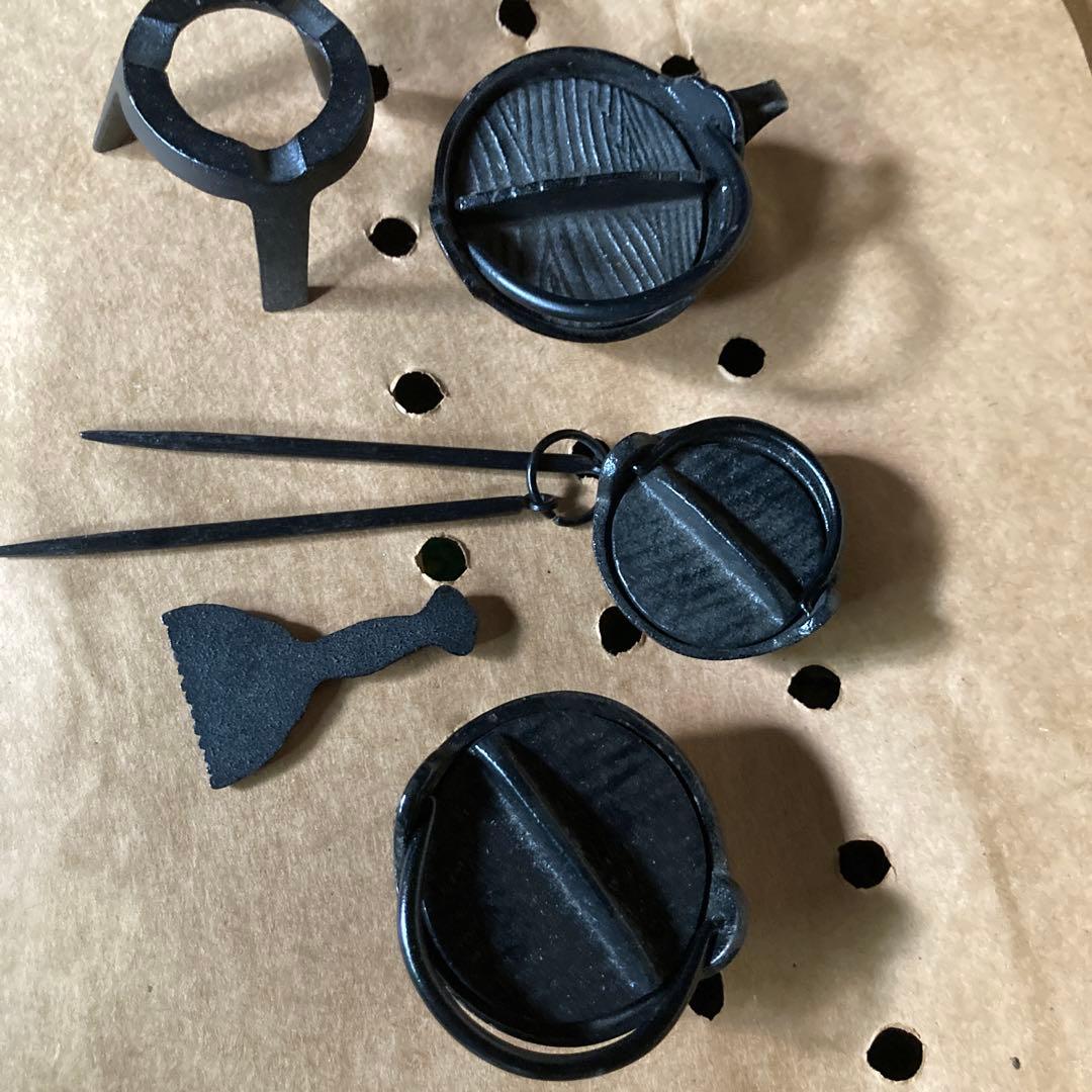 黒色鋳鉄製茶器セット