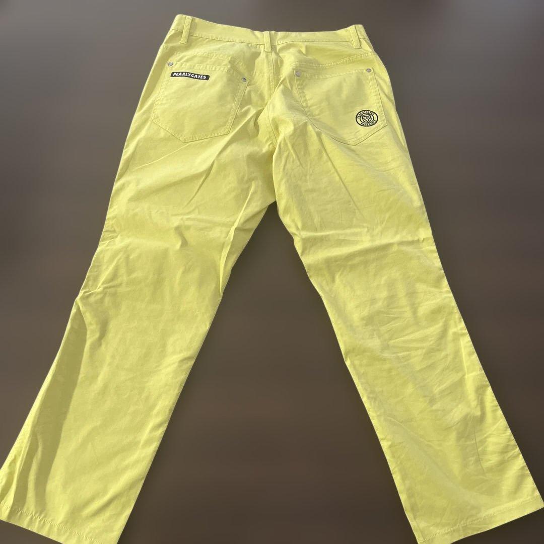 PG 刺繍ロゴ イエロー ゴルフパンツ　サイズ7
