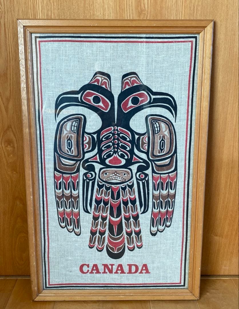 ワタリガラス　カナダ　アート　フレーム