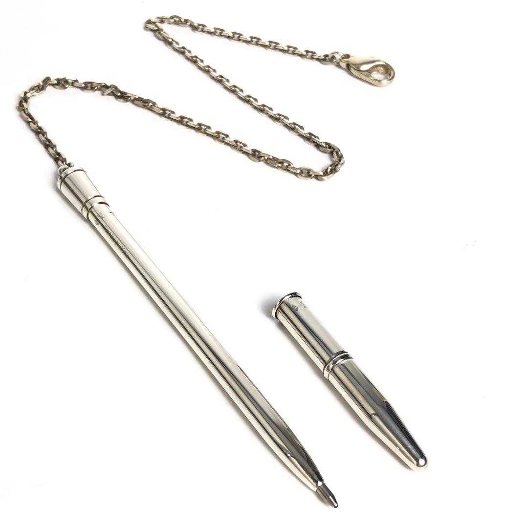 HERMES エルメス ボールペン アジェンダ用 チェーン付き シルバー925