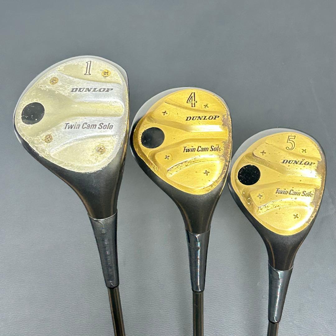 希少 ダンロップ パーシモン Black 540 ウッド3本 カーボンフェース