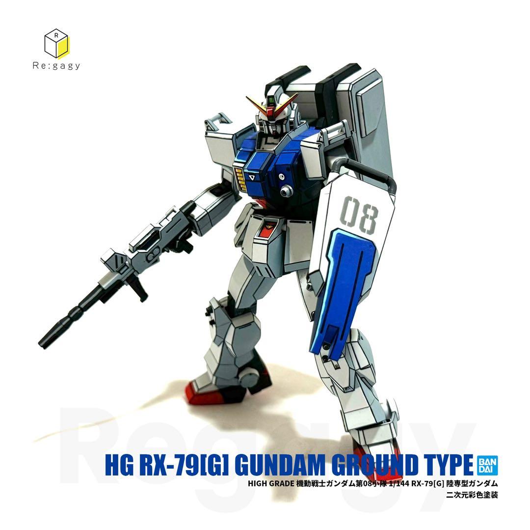 HG 陸戦型ガンダム 二次元彩色 二次元塗装 1/144 プラモデル 完成品