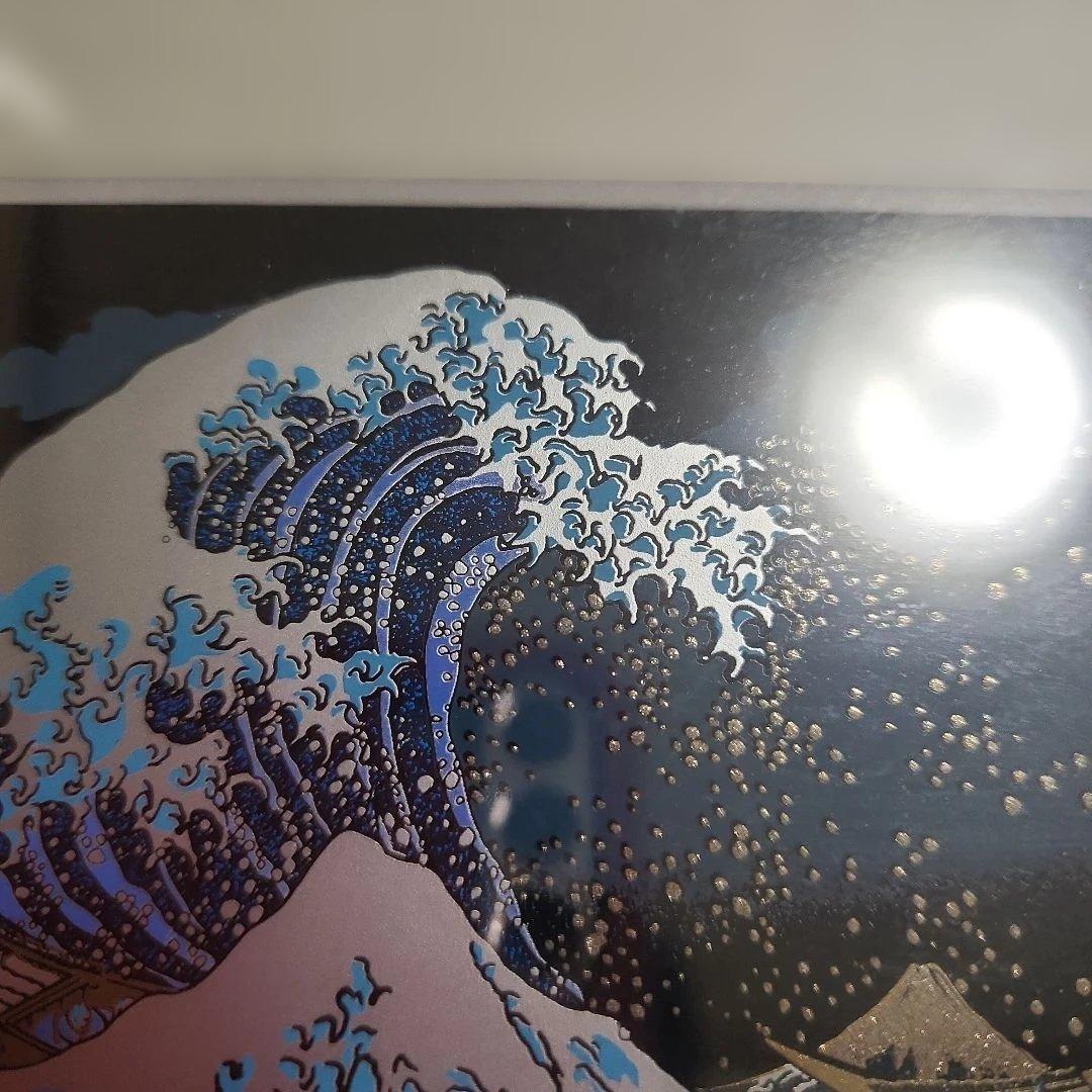 葛飾北斎　富嶽三十六景　神奈川沖浪裏　 金属立体画
