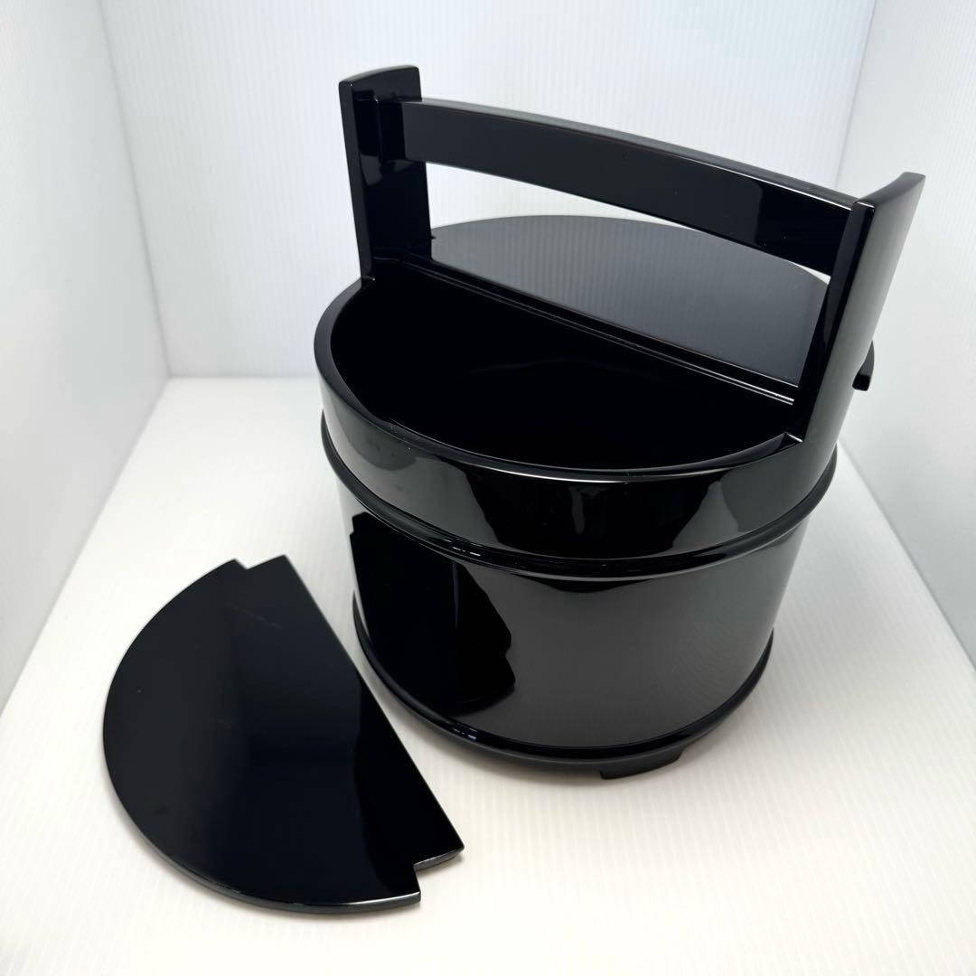 新品未使用 輪島塗 真手桶 水指 漆 塩安漆器 天然木 漆器 共箱 説明書