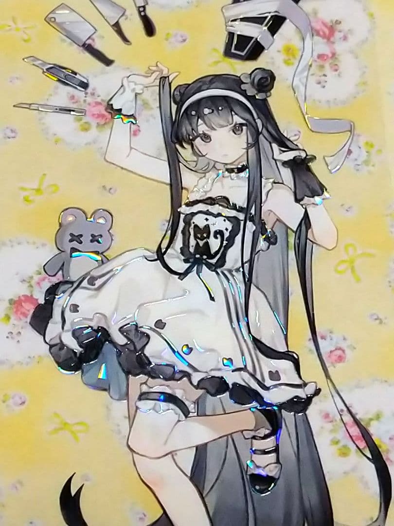 J967＃黑猫部落(贝壳光)迷雾切り売り海外人物マステ女の子