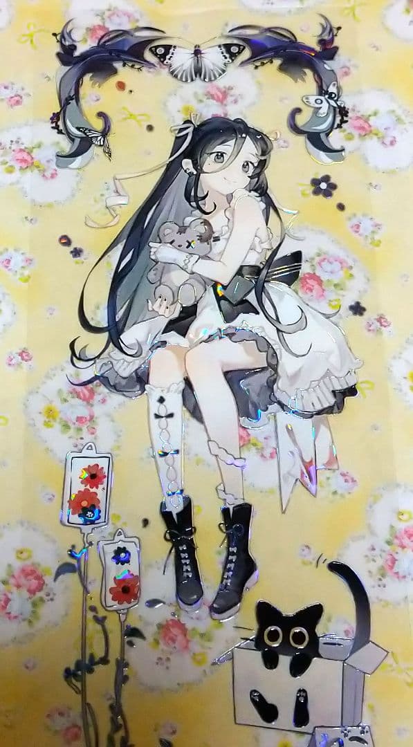 J967＃黑猫部落(贝壳光)迷雾切り売り海外人物マステ女の子