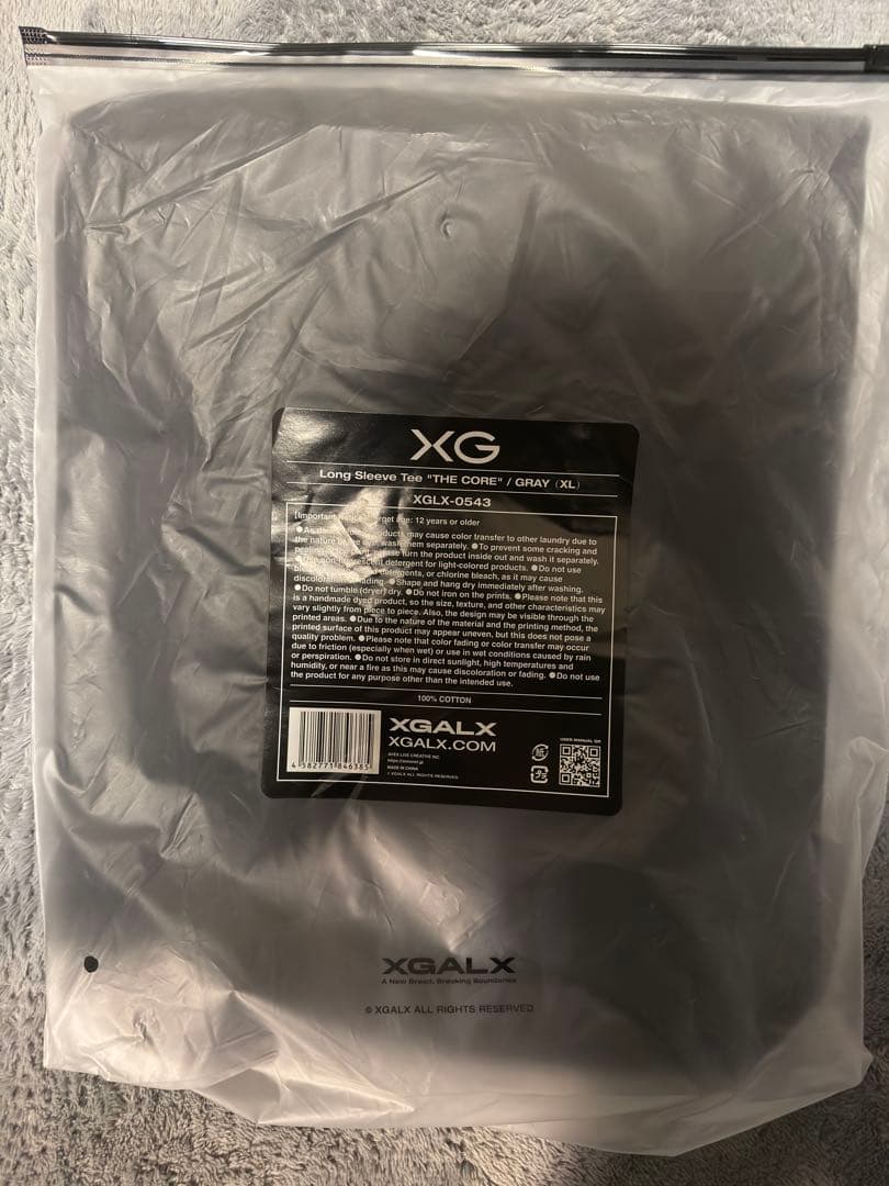 【新品未使用】XG THE CORE ロングスリーブT GRAY XL