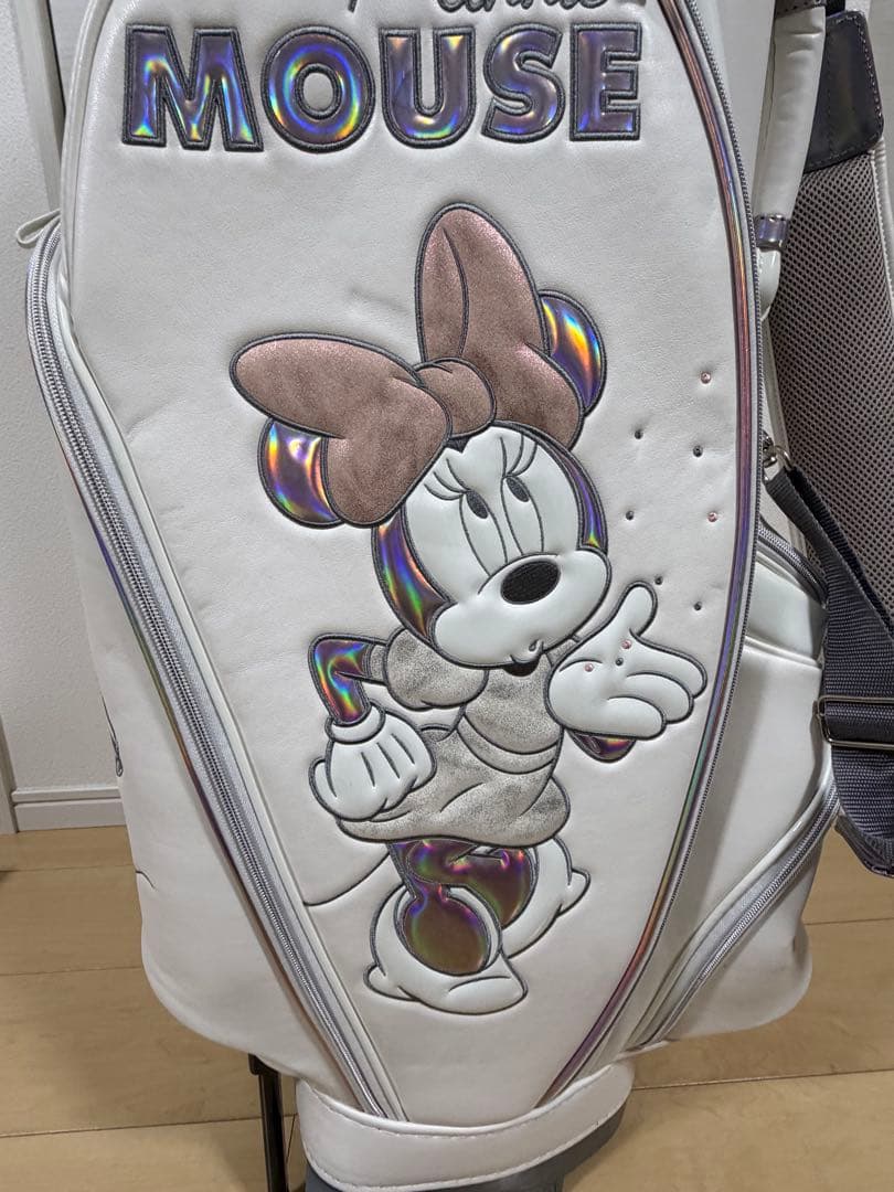 【美品・ほぼ未使用】ディズニー ミニーマウス キャディバッグ キャリータイプ