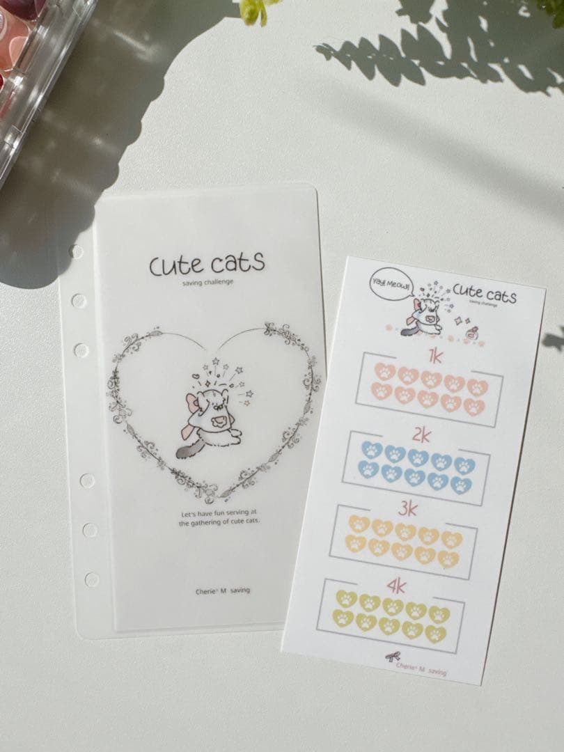 A6 リフィル cute cat saving checksheet 2300円