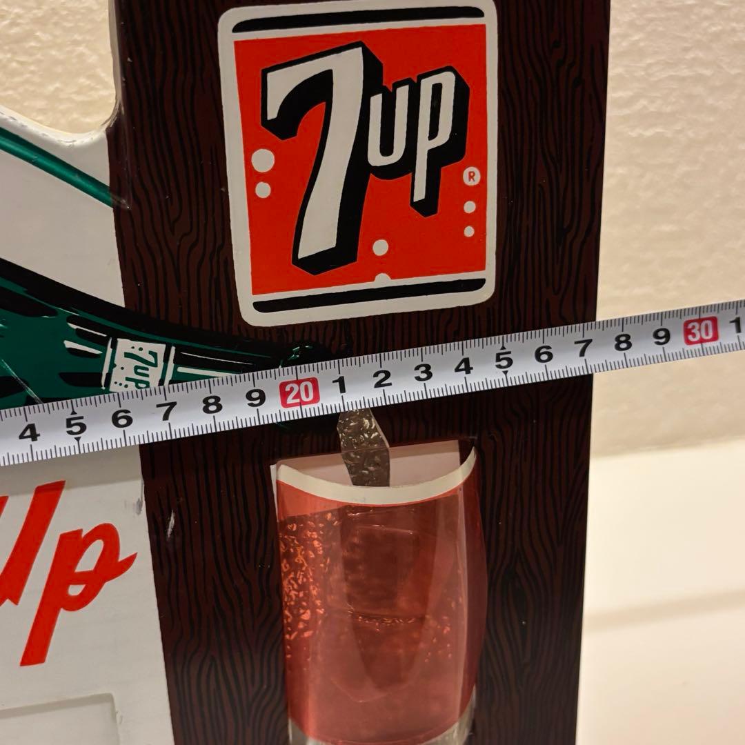 【7UPセブンアップWINE】動くライトヴィンテージ看板※ジャンク品