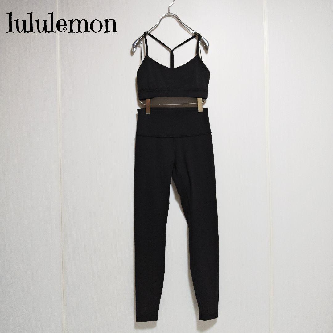 lulu lemon ★ キャミブラ&レギンスセットアップ ヨガ ピラティス 黒