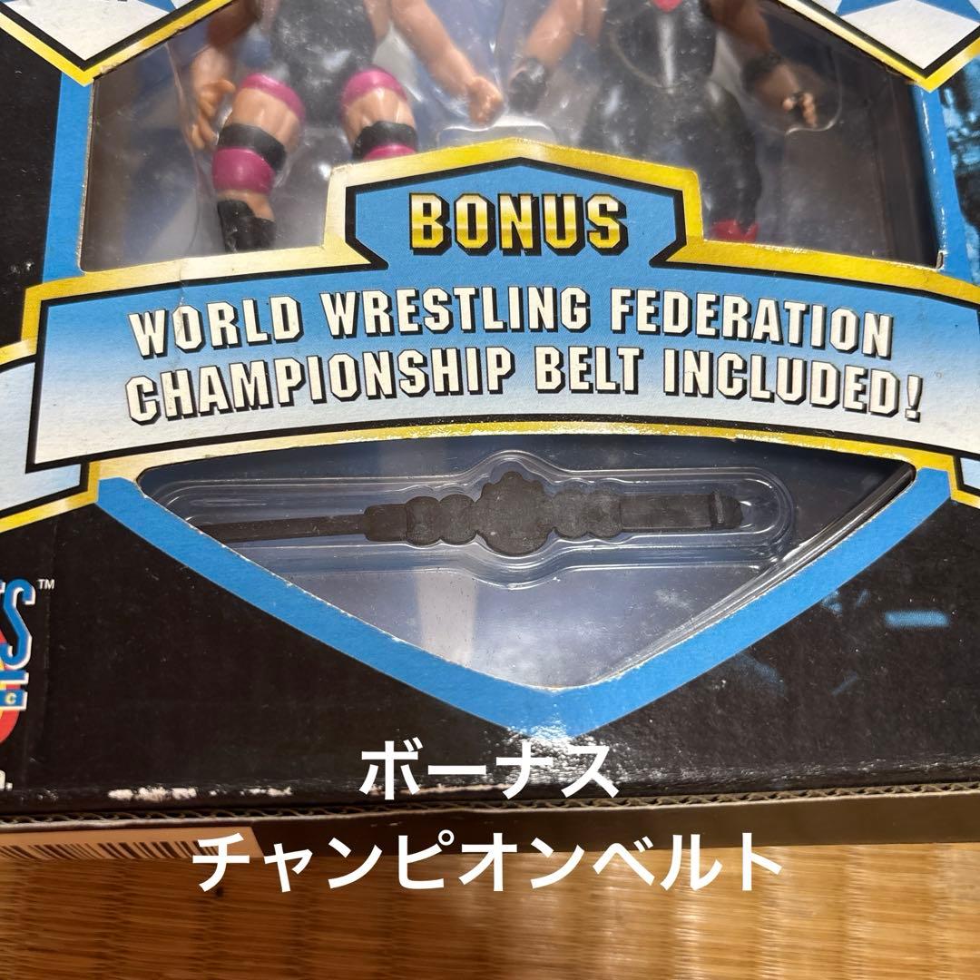 フィギュア用プロレスリング（ゴング付き）＋WWFレスラーフィギュア