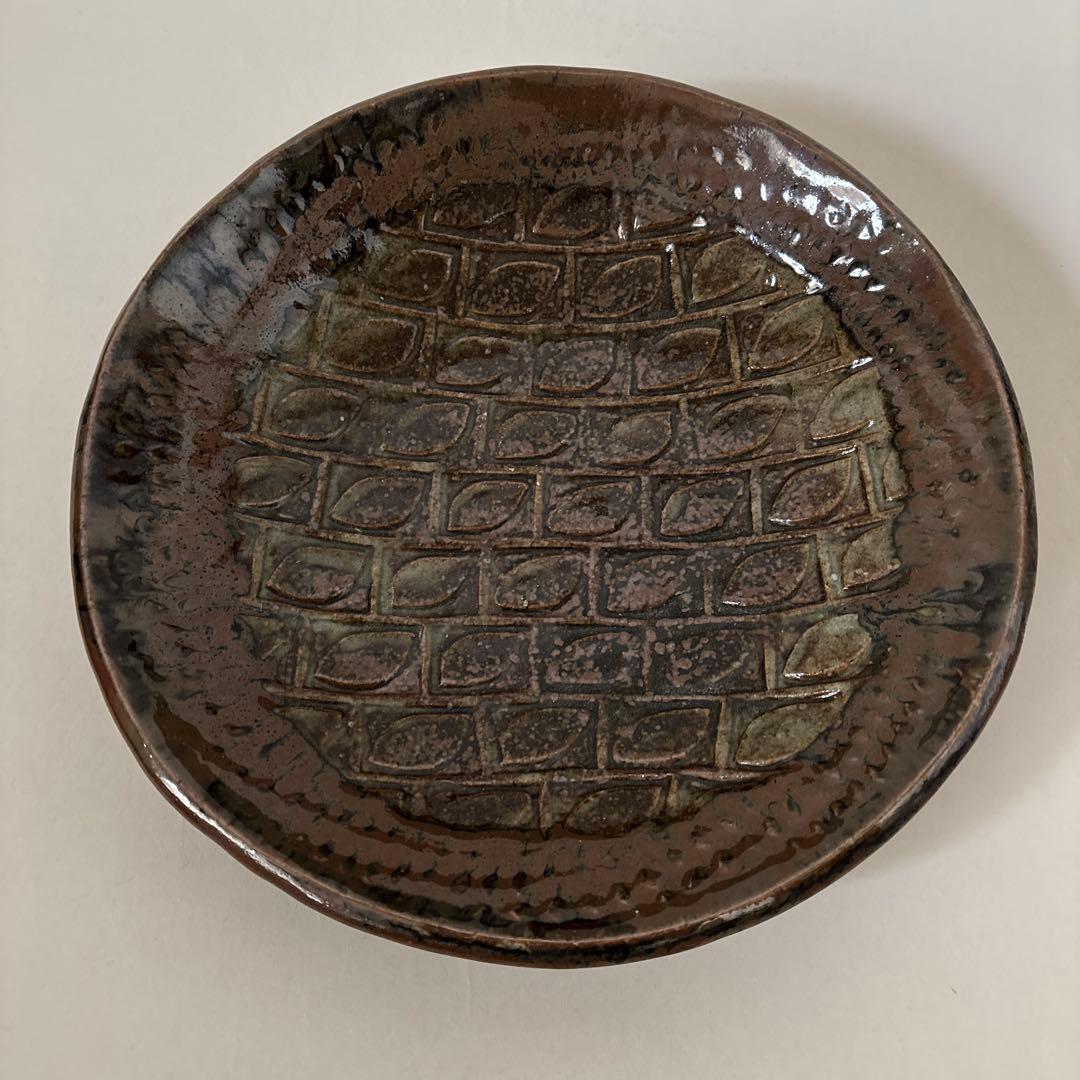 武内晴二郎　紋押皿 飾り皿 鉢 民芸 民藝